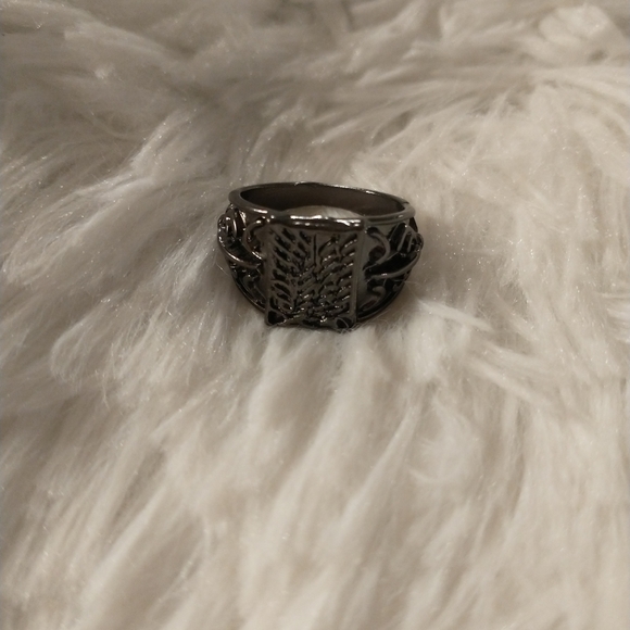 Attack On Titan Ring Gunmetal AOT Anime Wings of Freedom Scouting Legion Corps 8 - Picture 4 of 6